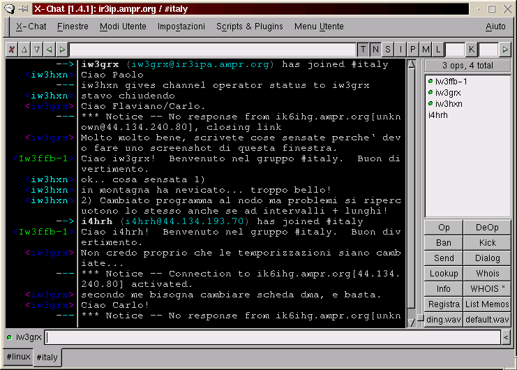 Programma per connessioni a IRC
