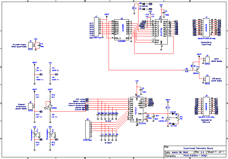 Schema elettrico scheda telemetrica No-Tune